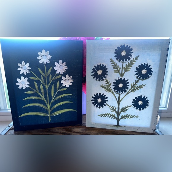 unkmown Other - 2 Floral Canvas Wall Decor Set